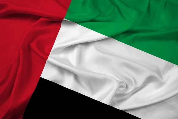 Ondeando bandera de los Emiratos Árabes Unidos — Foto de Stock