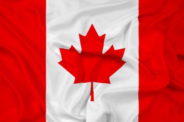 Kanada bayrağı sallayarak