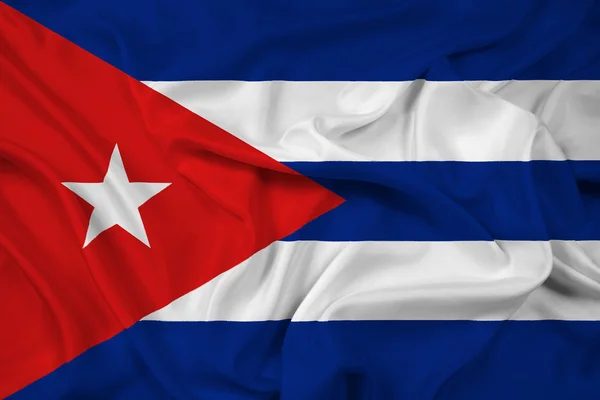 Drapeau de Cuba agitant — Photo