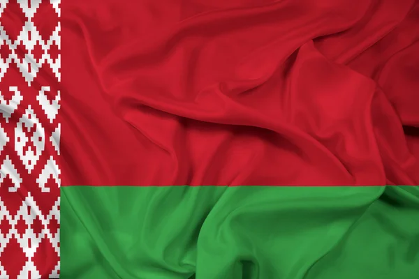 Acenando Bandeira da Bielorrússia — Fotografia de Stock