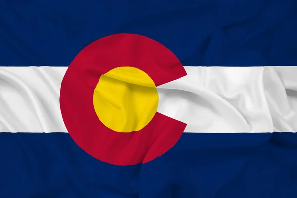 Acenando Bandeira do Estado do Colorado — Fotografia de Stock