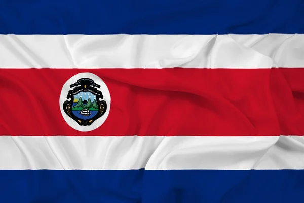 Acenando Bandeira da Costa Rica — Fotografia de Stock