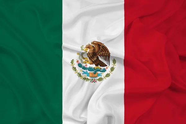 挥舞着墨西哥国旗 — 图库照片