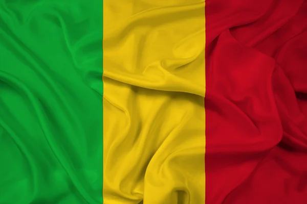 Mali-Flagge schwenkend — Stockfoto