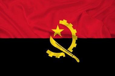 Angola bayrağı sallayarak