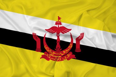Brunei bayrağı sallayarak