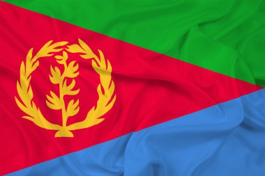 Eritre bayrak sallayarak