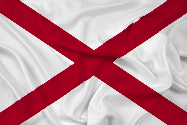 Fahne des Bundesstaates Alabama schwenkend — Stockfoto