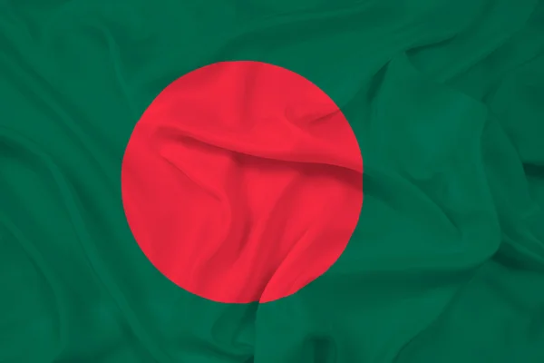 Bangladeş bayrağı sallayarak — Stok fotoğraf