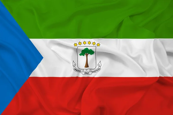 Ondeando bandera de Guinea Ecuatorial —  Fotos de Stock