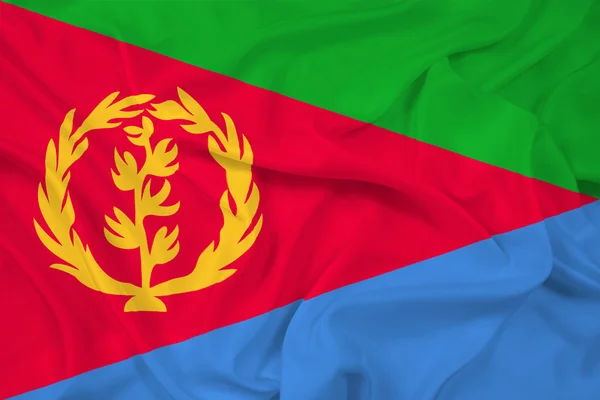 Eritre bayrak sallayarak — Stok fotoğraf