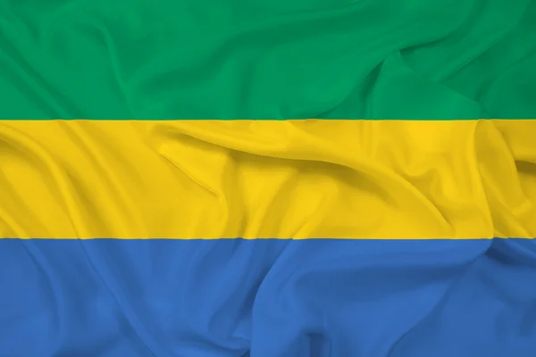 Bandiera Gabon sventolante — Foto Stock