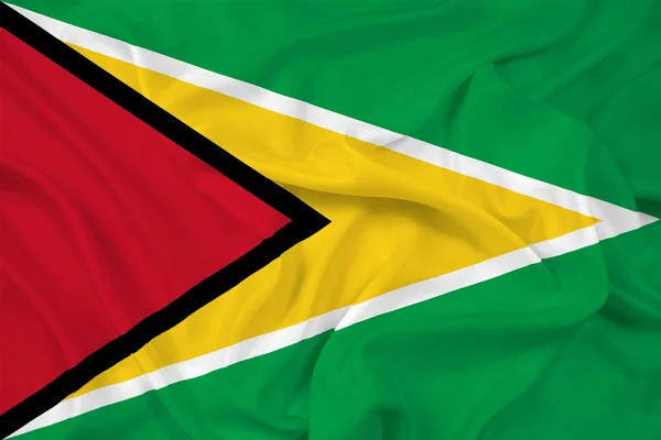 Vlající vlajka guyana — Stock fotografie