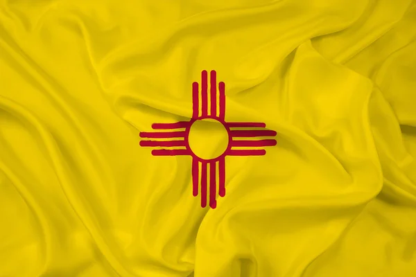 Viftar new mexico state flagga — Stockfoto