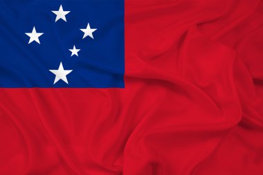 Samoa bayrak sallayarak