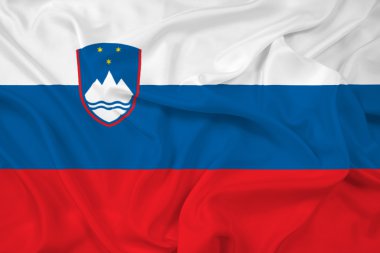 Slovenya bayrağı sallayarak