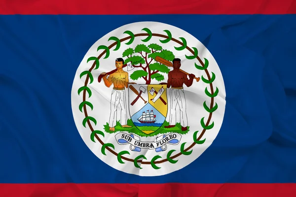 Bandeira de Belize acenando — Fotografia de Stock