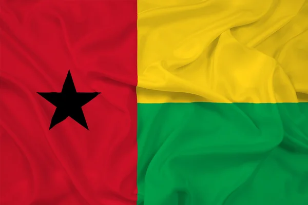 Ondeando la bandera de Guinea Bissau — Foto de Stock