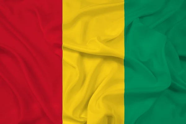기니 깃발을 흔들며 — 스톡 사진