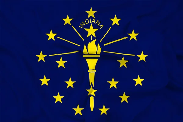 Waving Indiana State Flag — Stock Photo, Image