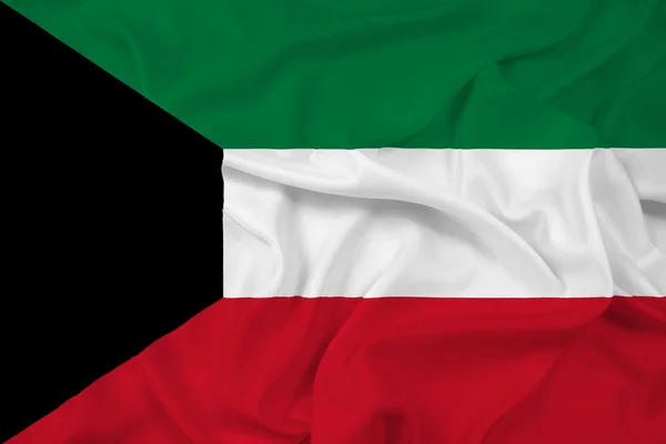 Ondeando bandera de Kuwait —  Fotos de Stock