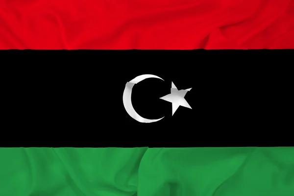 Lambaikan bendera Libya — Stok Foto