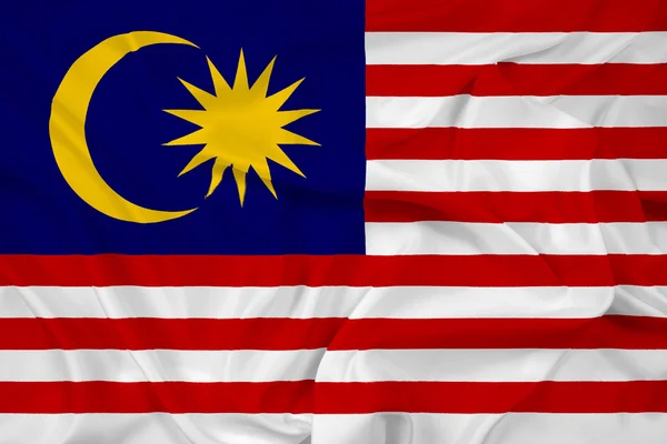 Ondeando bandera de Malasia — Foto de Stock
