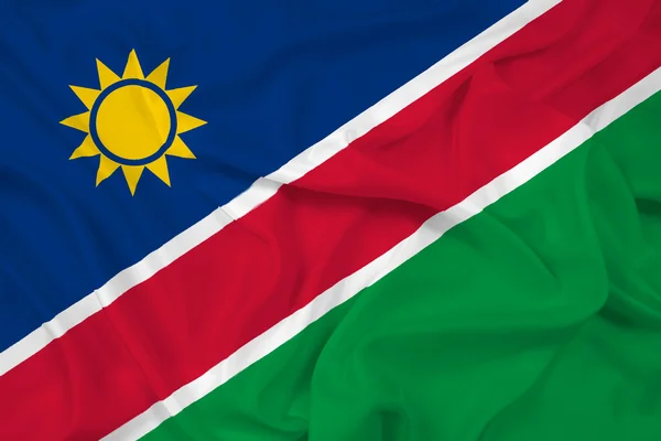 Drapeau de Namibie agitant — Photo