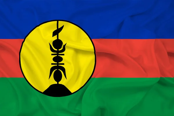 Sventolando la bandiera della Nuova Caledonia — Foto Stock