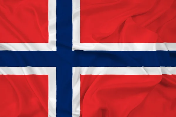 Vlající vlajka Norska — Stock fotografie