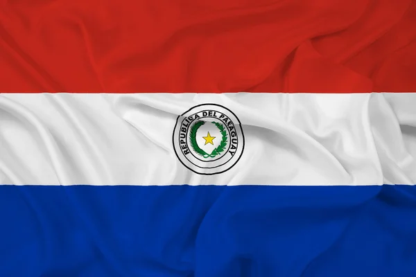 Flagge Paraguays schwenkend — Stockfoto