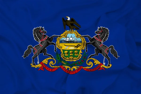 Waving Pennsylvania State Flag — Stock Photo, Image