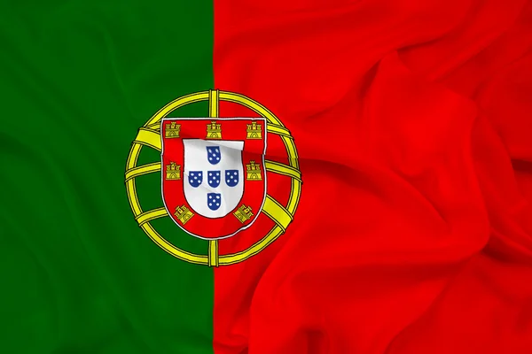 Ondeando bandera de Portugal —  Fotos de Stock