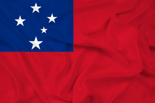 Samoa-Flagge schwenkend — Stockfoto