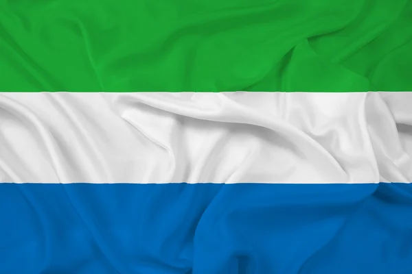 Ondeando la bandera de Sierra Leona —  Fotos de Stock
