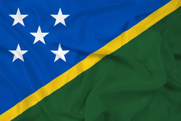 Ondeando la bandera de las Islas Salomón —  Fotos de Stock