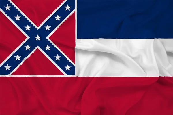 Mississippi Devlet bayrağı sallayarak — Stok fotoğraf