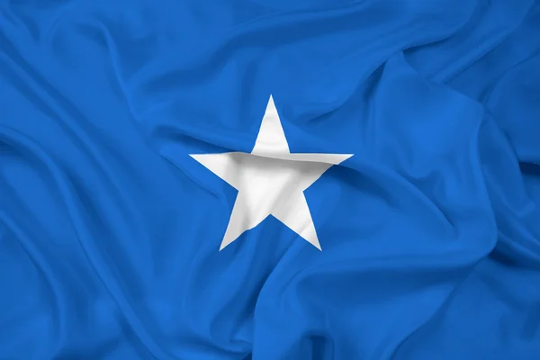 Somalias Flagge schwenkend — Stockfoto