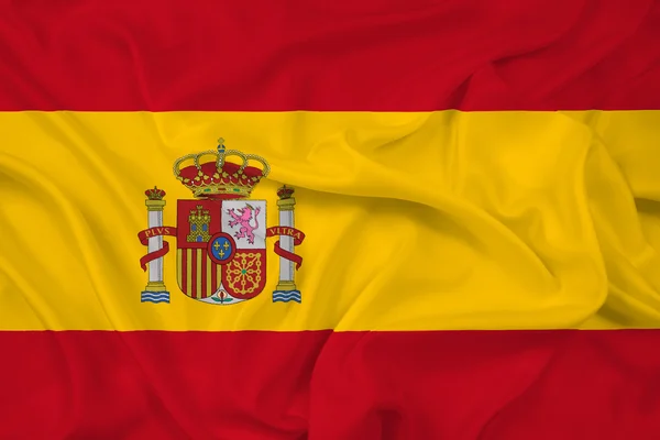 挥舞着西班牙国旗 — 图库照片#