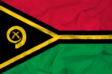 Vanuatu bayrağını sallıyor