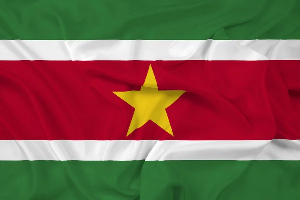 Ondeando la bandera de Surinam —  Fotos de Stock