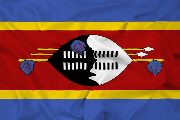 Sventolando bandiera dello Swaziland — Foto Stock