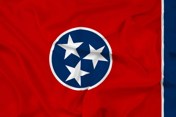 Agitant le drapeau de l'État du Tennessee — Photo