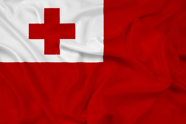 Bandeira Tonga acenando — Fotografia de Stock