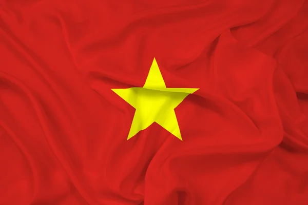 Ondeando bandera de Vietnam — Foto de Stock