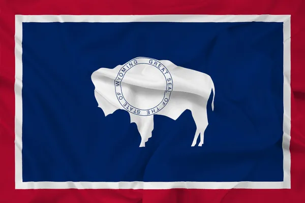 Acenando bandeira do estado de Wyoming — Fotografia de Stock
