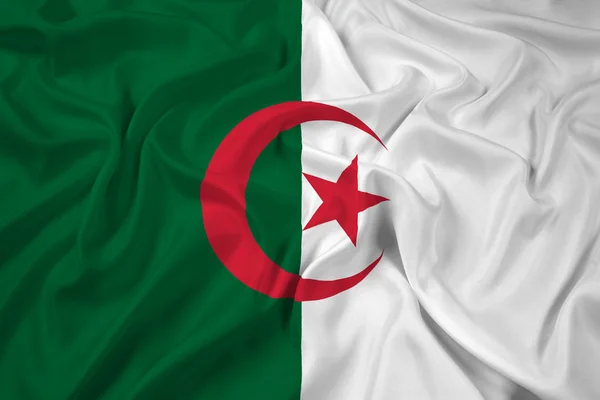 Algerien-Flagge schwenken — Stockfoto