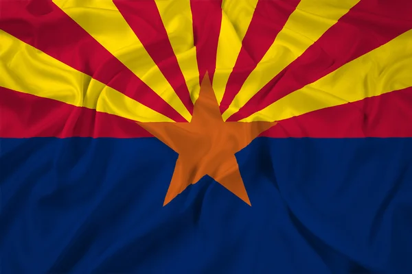 Ondeando la bandera del estado de Arizona — Foto de Stock