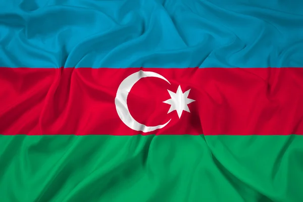 Macha flagą Azerbejdżan — Zdjęcie stockowe