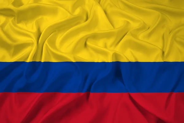 Размахивая флагом Колумбии — стоковое фото